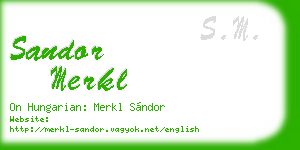 sandor merkl business card